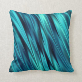 Cojín Decorativo Ondas sedosas del Aquamarine
