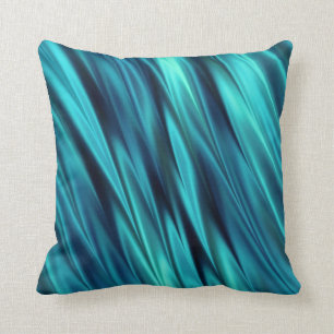 Cojín Decorativo Ondas sedosas del Aquamarine