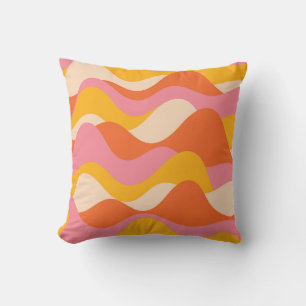 Cojín Decorativo Ondas tormentosas de estilo retro