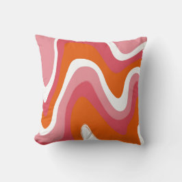 Cojín Decorativo Ondulado y genial rosa y naranja