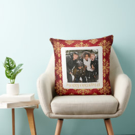 Cojín Decorativo One Photo Custom Holiday Snowflake