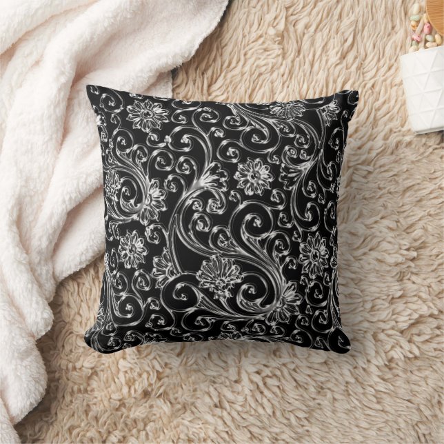 Cojín decorativo Onyx Paisley Negro (Manta)
