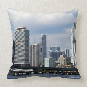 Cojín Decorativo Opinión de la costa de Miami