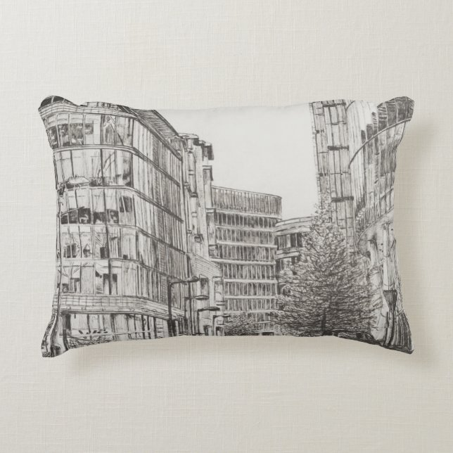 Cojín Decorativo Opinión de Manchester Deansgate de cafe.2010 (Anverso)