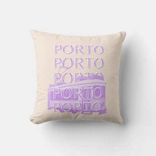 Cojín Decorativo Oporto Travel Art, Portugal, Pastel, Minimalista