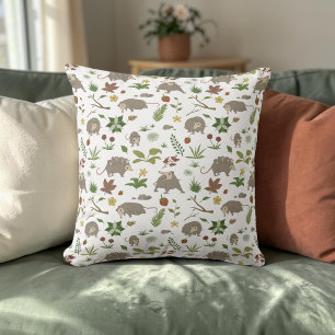 Cojín Decorativo Oposum Blanco Floral Campestre Cottagecore