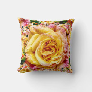 Cojín Decorativo Opulencia de Rosa Dorada Groovy: