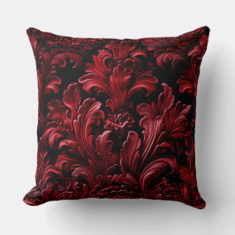 Cojín Decorativo Opulenta textura Terciopelo Rojo Purpurina lujoso