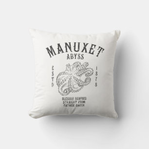 Cojín Decorativo Opulpo de calamar de fondo marino Innsmouth