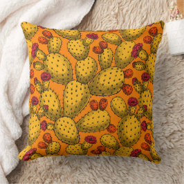Cojín Decorativo Opuntia florida en amarillo
