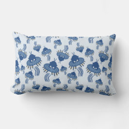 Cojín decorativo Opus OVNI de Kawaii Azul