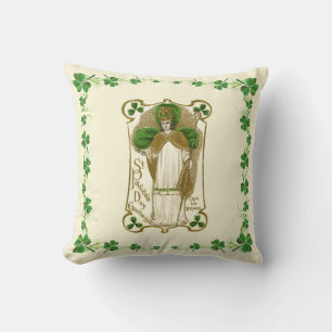 Cojín Decorativo Oración católica religiosa St. Patrick Shamrock