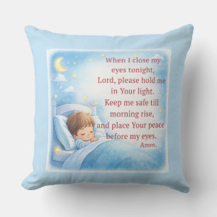 Cojín Decorativo Oración de Dormir para Niños