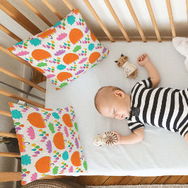 Cojín Decorativo Orange Umbrellas with Clouds and Raindrops