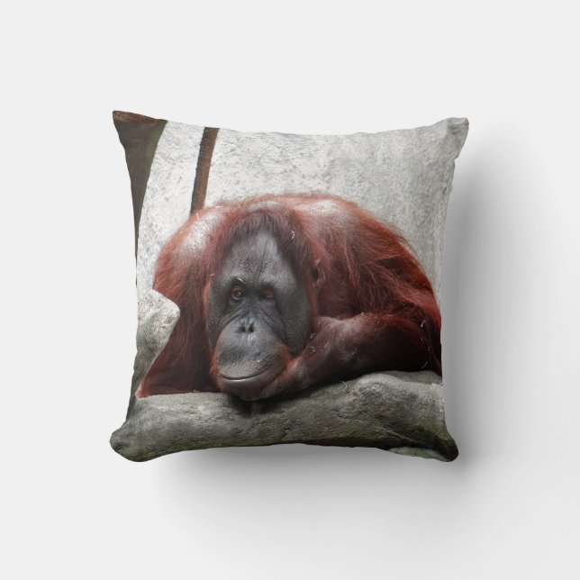 Cojín Decorativo Orangután (Anverso)