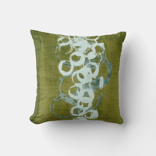 Cojín Decorativo Orbes verdes I (Anverso)