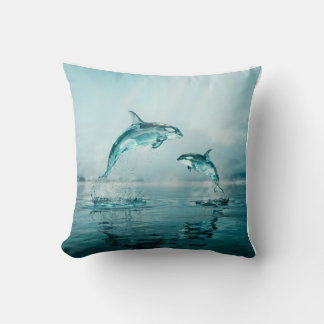 COJÍN DECORATIVO ORCA DE CRISTAL MADRE CON BEBÉ