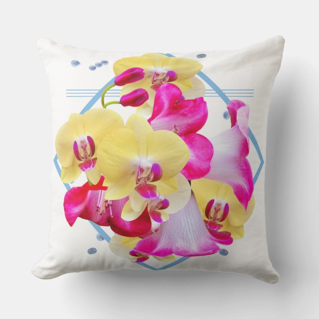 Cojín Decorativo Orchid Flower Art Print (Anverso)