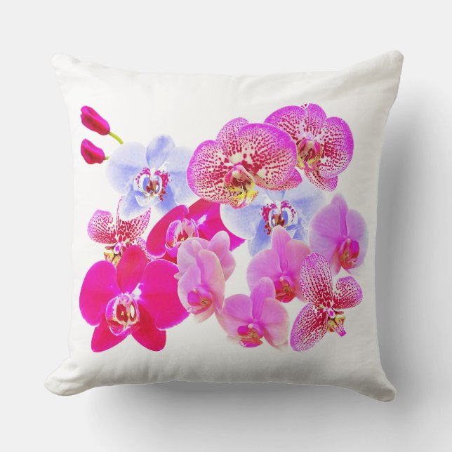 Cojín Decorativo Orchid Flower Art Print (Anverso)