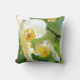 Cojín Decorativo Orchidee weiß - Aquarell-Design | 
