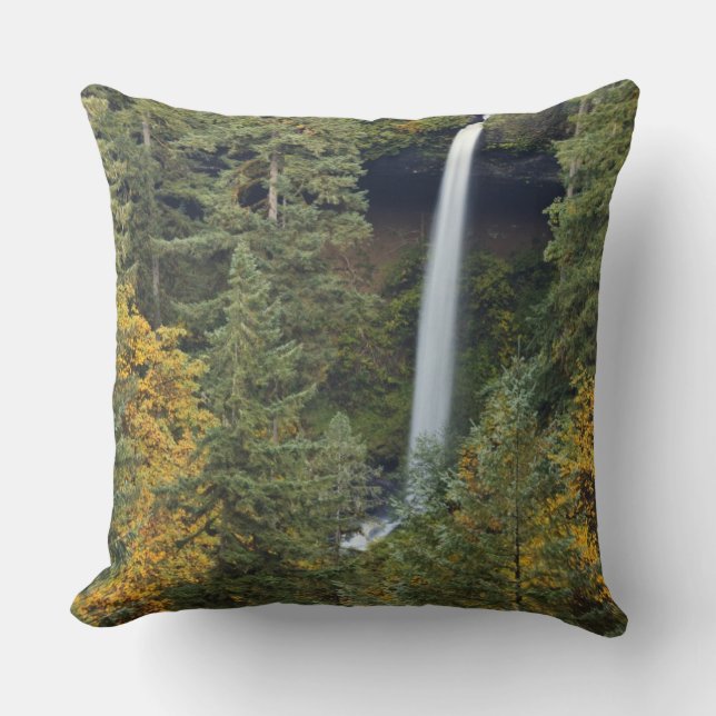 Cojín Decorativo Oregon, Parque Estatal Silver Falls, North Falls (Anverso)