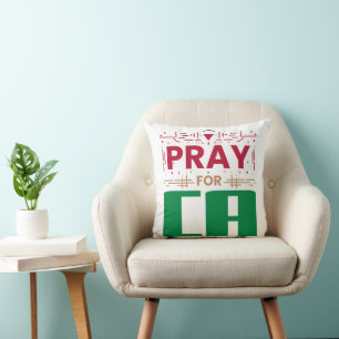 Cojín Decorativo Oremos por CA: Juntos en oración por CA