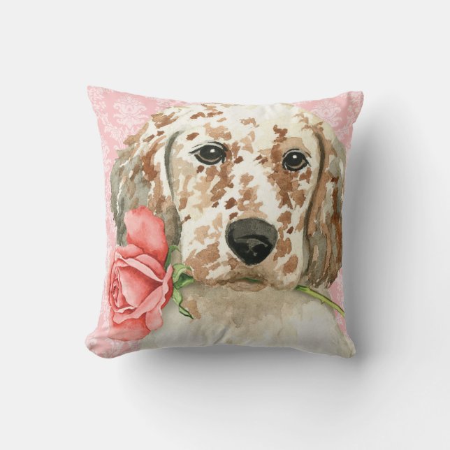 Cojín Decorativo Organismo inglés subió tarjeta del día de San (Anverso)