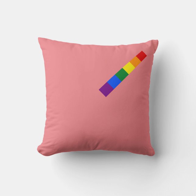 Cojín Decorativo Orgullo arcoiris (Anverso)