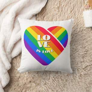 Cojín Decorativo Orgullo Arcoíris Corazón  