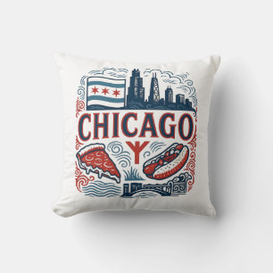 Cojín Decorativo Orgullo de la ciudad de Chicago