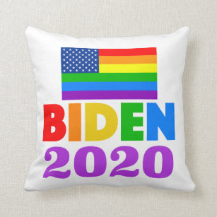 Cojín Decorativo Orgullo gay arcoiris Biden 2020