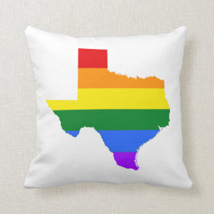 Cojín Decorativo Orgullo gay Arcoiris de Texas