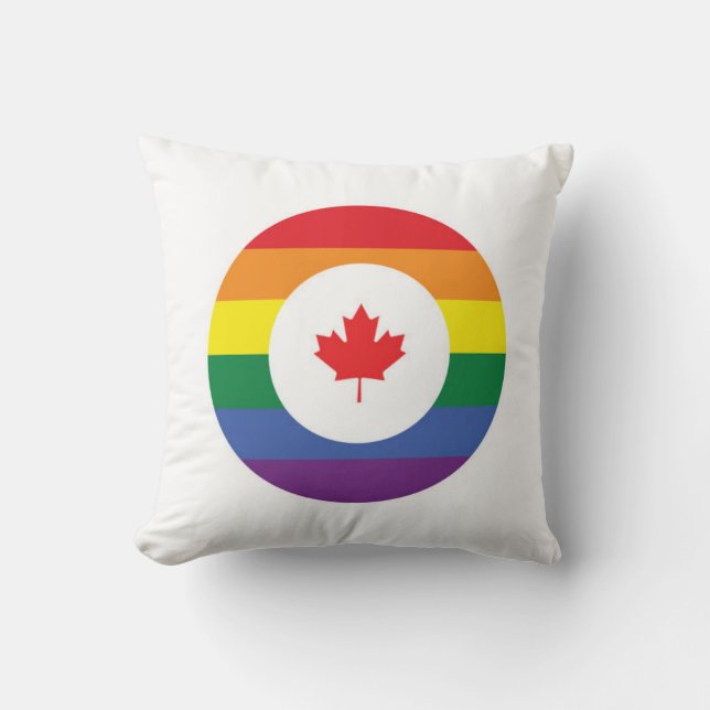 Cojín Decorativo Orgullo gay de Canadá (Anverso)