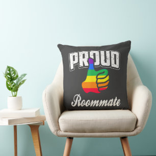 Cojín Decorativo Orgullo Gay de Compañero de Cuarto