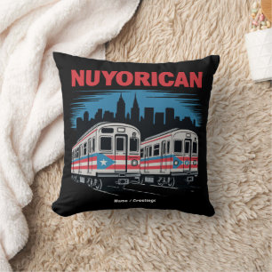 Cojín Decorativo Orgullo nuyorican puertorriqueño de Nueva York