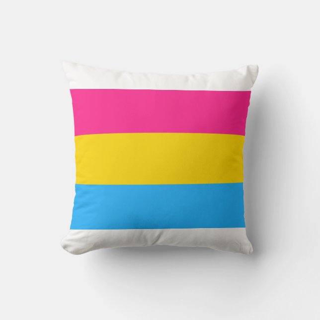Cojín Decorativo Orgullo Pansexual (Bandera Pan) (Anverso)