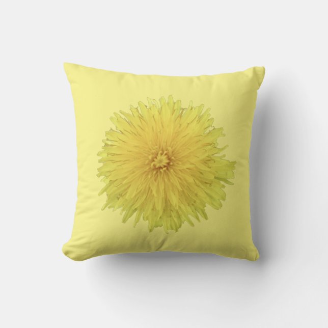 Cojín Decorativo Orgullosa flor de Dandelion. (Anverso)