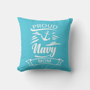 Cojín Decorativo Orgullosa madre de la Marina militar marinera náut