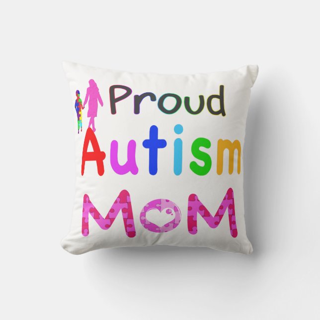 Cojín Decorativo Orgullosa madre del autismo (Anverso)