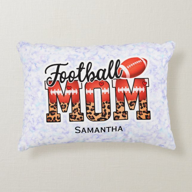 Cojín Decorativo Orgullosa Madre del Fútbol: Entusiasta del Día del (Anverso)