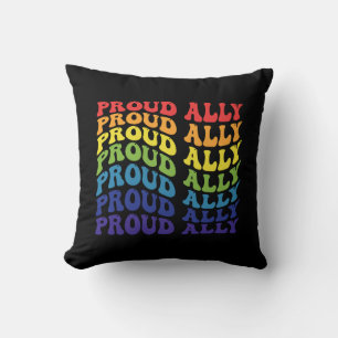 Cojín Decorativo Orgulloso Ally   LGBTQ   Orgullo gay   Arcoiris