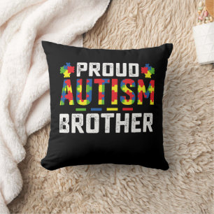 Cojín Decorativo Orgulloso autismo Hermano Conciencia Familia Autis