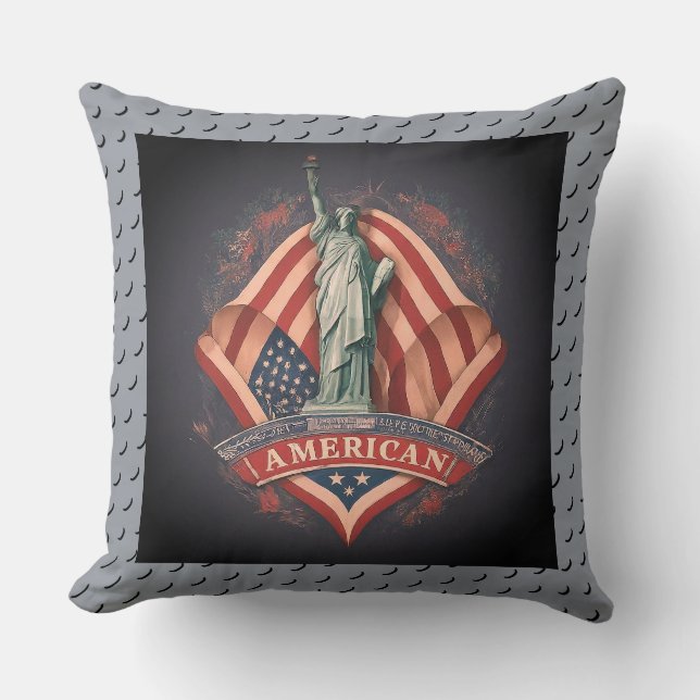 Cojín Decorativo "Orgulloso de ser americano. (Anverso)