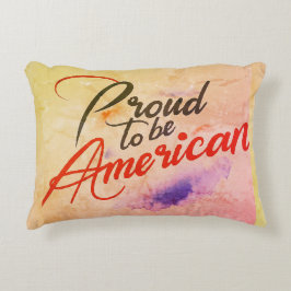 Cojín Decorativo "Orgulloso de ser americano.