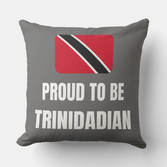Cojín Decorativo Orgulloso de ser de Trinidad (Anverso)