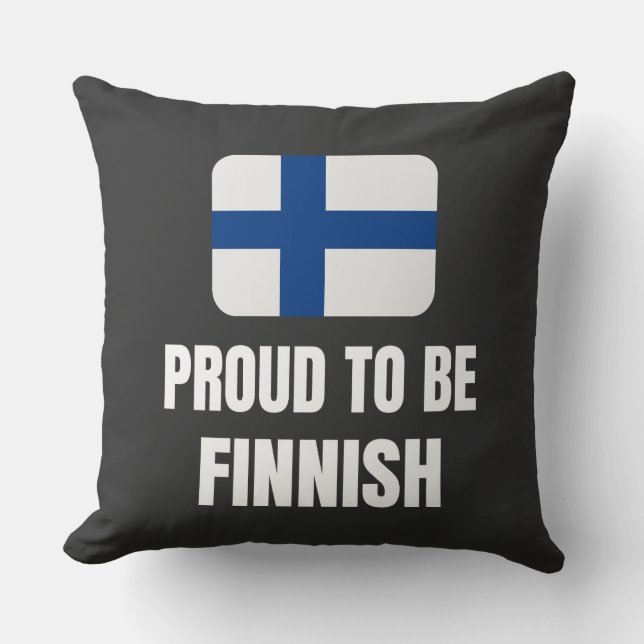 Cojín Decorativo Orgulloso de ser finlandés (Anverso)