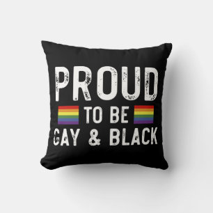 Cojín Decorativo Orgulloso de ser gay y negro Mes del Orgullo 2025