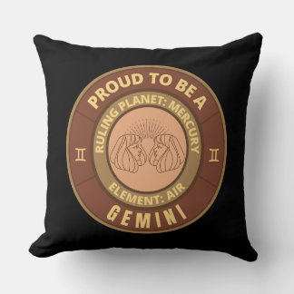 Cojín Decorativo Orgulloso de ser Géminis