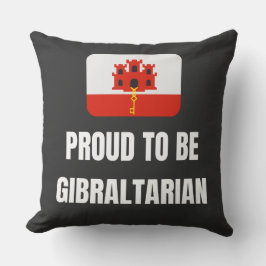 Cojín Decorativo Orgulloso de ser gibraltareño