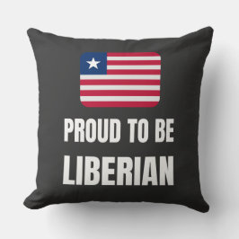 Cojín Decorativo Orgulloso de ser liberiano